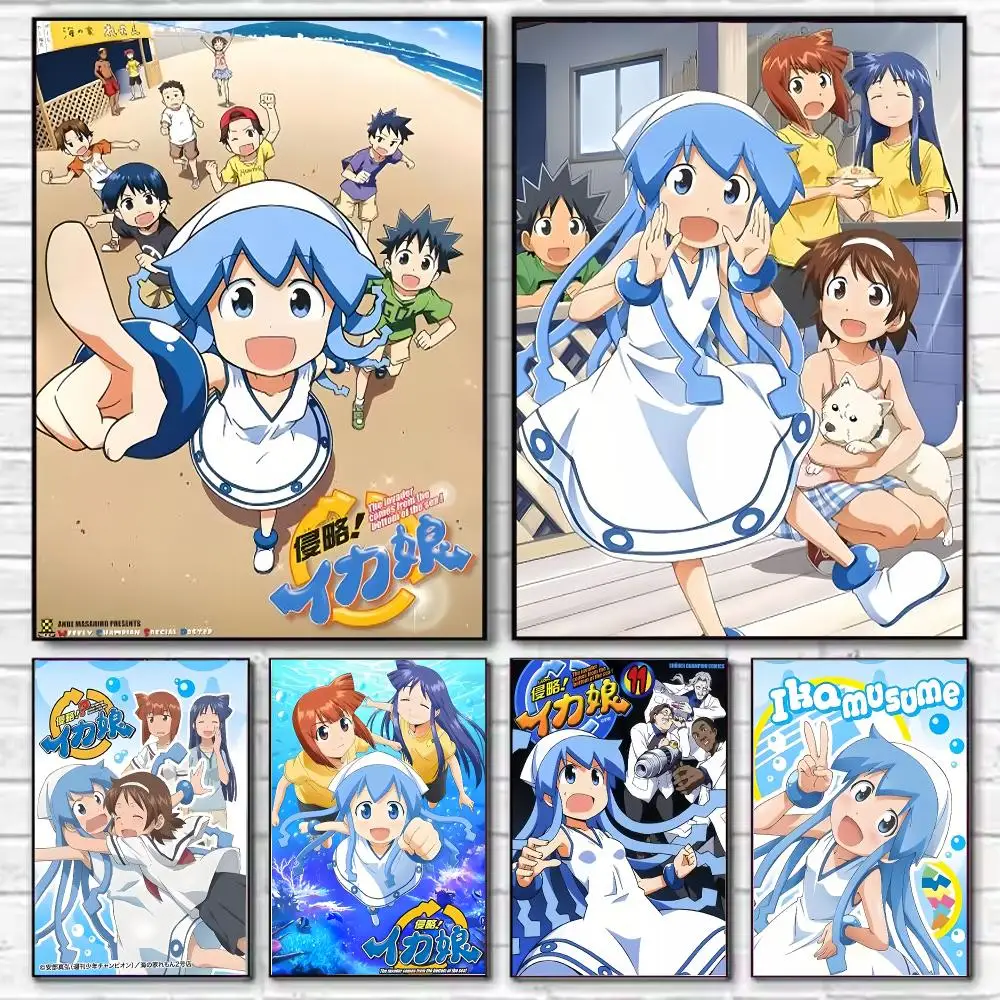 Anime Squid Girl Poster HD Decorative Wall Art Aesthetic Home Decor for Living Room Bedroom Café Office Modern Stylish Gift