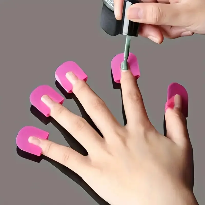 52 Stück Wiederverwendbare Weiche Kunststoff-Nagellackschutzauflagen - Fleckenresistent & Leicht zu Reinigen Maniküre-Werkzeug für Anfänger & DIY-Anwendung Duft