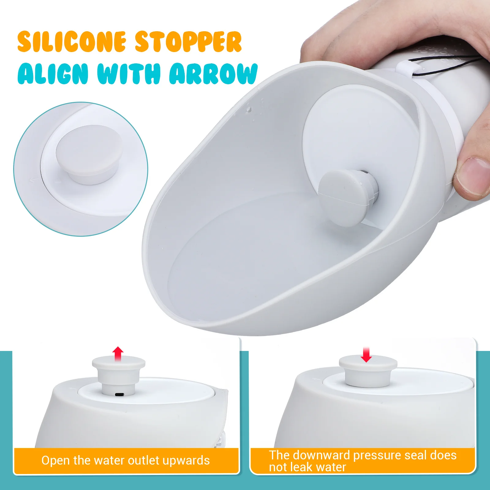 

Dog Water Bottle 550ml Portable Pet Drinking Cup Flexible Silicone Dispenser Leakproof Outdoor Walking Feeder Puppy Water Bowl