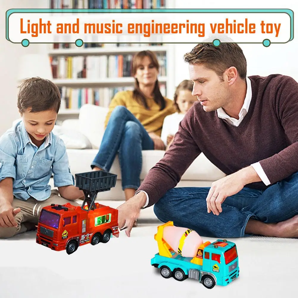 Grande passeio elétrico infantil em caminhão, veículo de construção com luzes LED 4D e música, carro de brinquedo autônomo, carro de engenharia