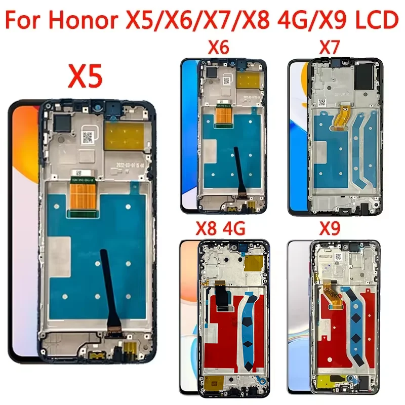 Pantalla LCD IPS para Honor X5, X6, X7, X8, X9, repuesto de digitalizador de Panel táctil para Honor X8, 4G, X9, 5G