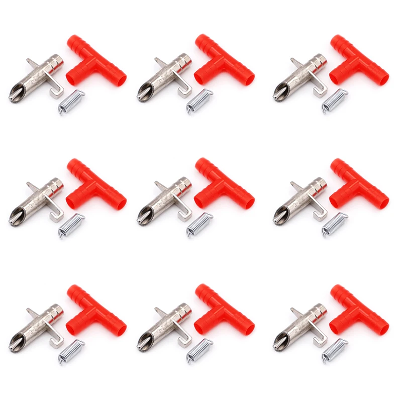 10 Sets Automatic Rabbit Nipple Drinker Farm Animals Rodents Pet Waterer Drinker Rabbit Drinking Fountains Animal Feeding Tools