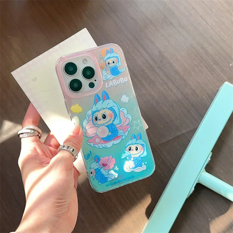 Luxury Shiny shell Cartoons pattern Phone Case for Apple iPhone 15 14 ProMax 13 12 Pro Max Cover Women Girls Kawaii Soft Cases image 5