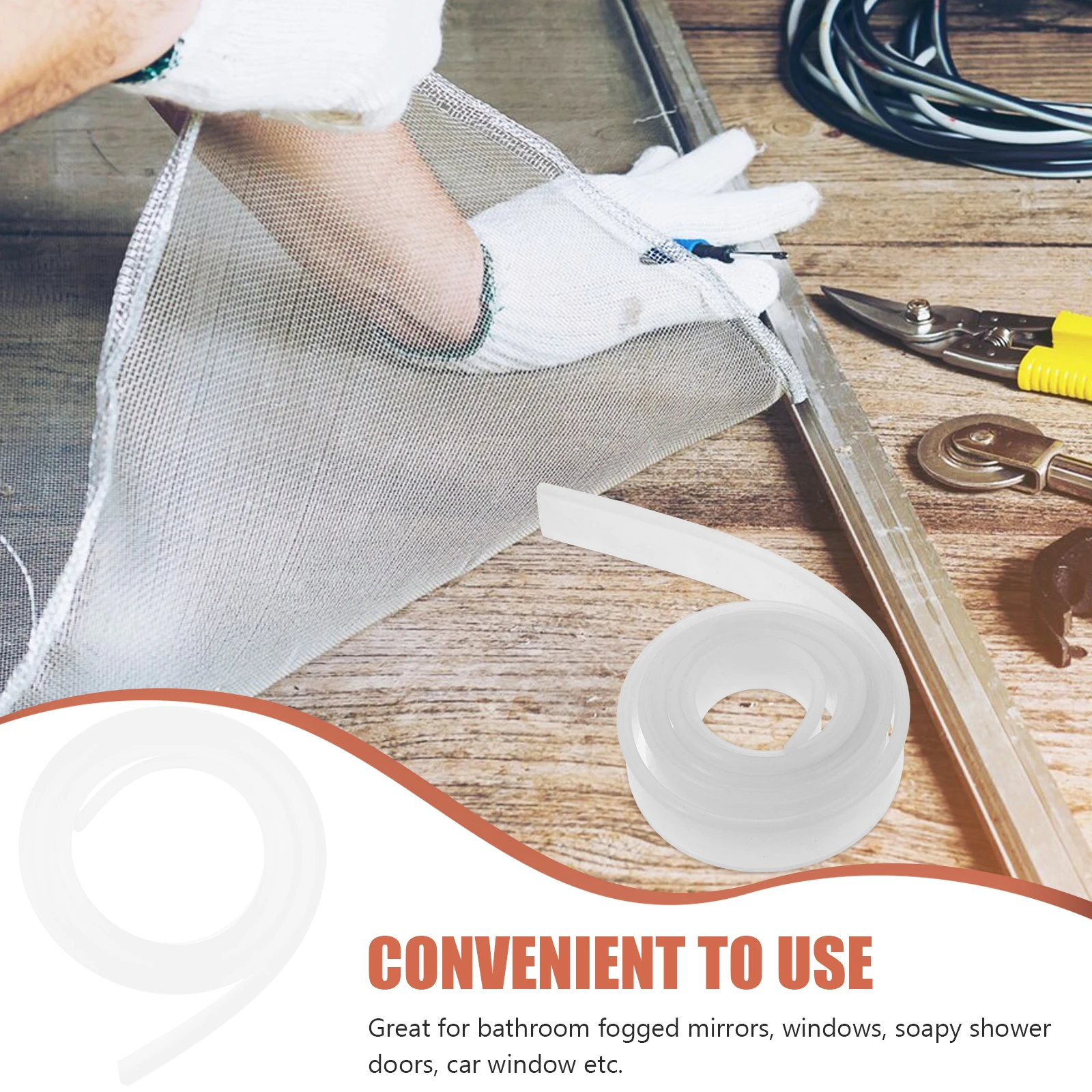 

Glass Cleaning Squeegee Replacement Strips Silicone Window Wiper Heads Household Practical Durable Multipurpose