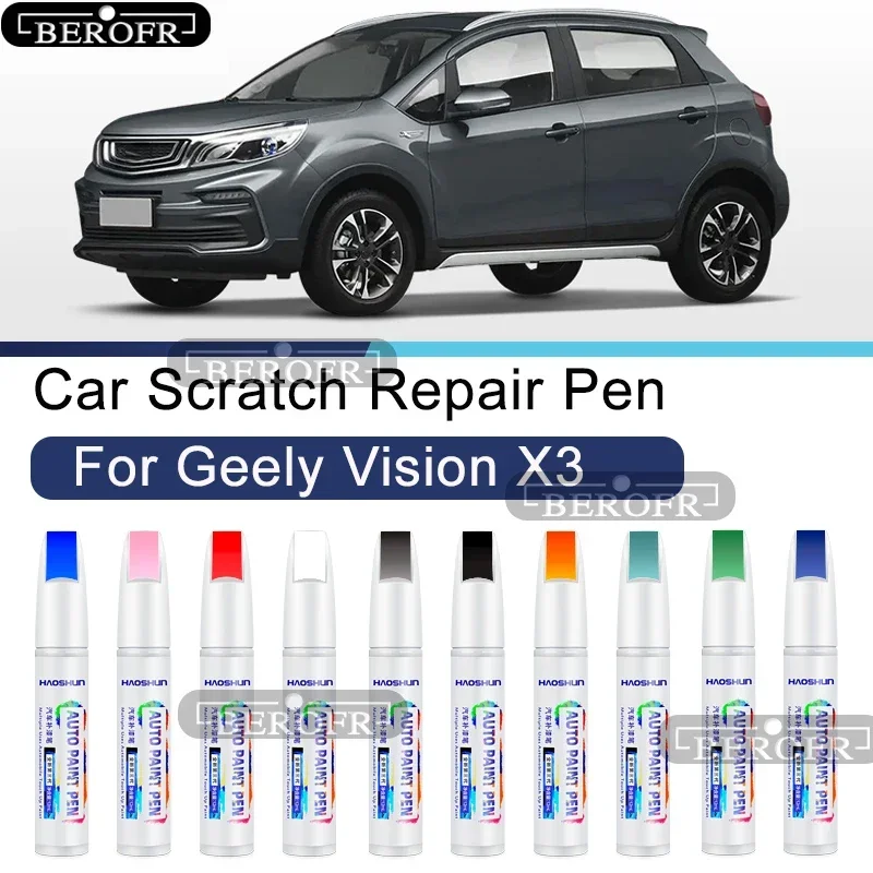 For Geely Vision X3 Paint Pen Supplies Modification Accessories Car Paint Scratch Repair Car Scratch Remover Paint Repair Set