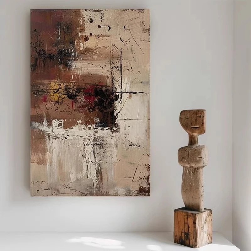 

[Frameless Painting] Chanyuan "Minimalist Abstract Guest House Entrance Hanging Painting Wabi Sansi Wind Texture Decoration