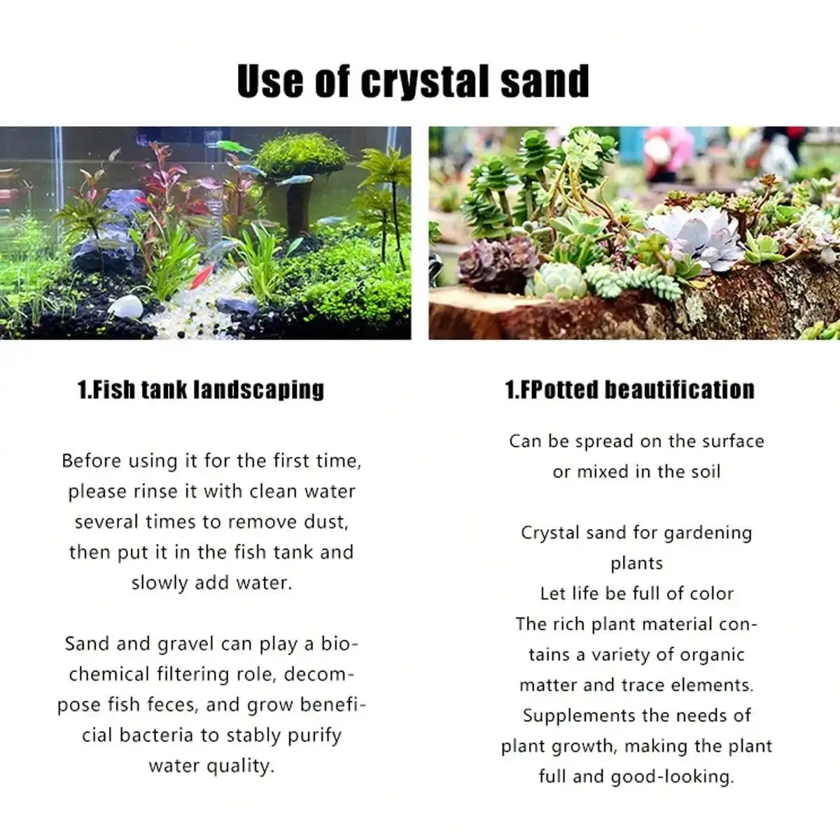 1pc-250g Natural Crystals Gravel Stone Micro Landscape Garden Aquarium Decor Fish Tank Bottom Sand Potted Plants DIY Accessories