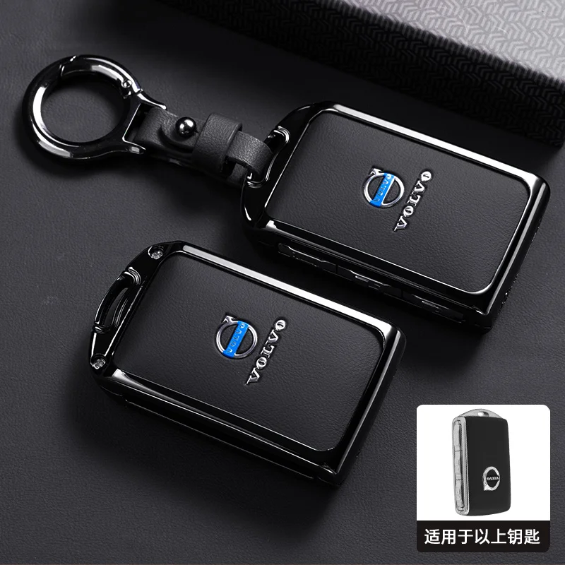 For Volvo XC60 XC40 XC90 S90 V60 S60 V90 C40 Polestar 1 Polestar 2 Zinc Alloy Leather Car Remote Smart Key Case Cover Protection view 5