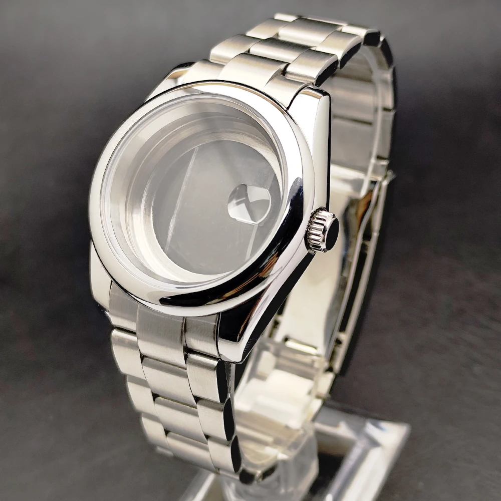 

Корпус NH35 с сапфировым стеклом, стальной корпус для часов 36 мм/39 мм для NH35 NH38, ремешок для часов, аксессуары, запасные части, коробка для часов