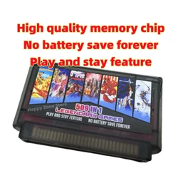 509 in 1 Legendary Games 60Pins Game Cartridge for FC Console Video Games 1024M Bit Flash Chip In Use Game Card