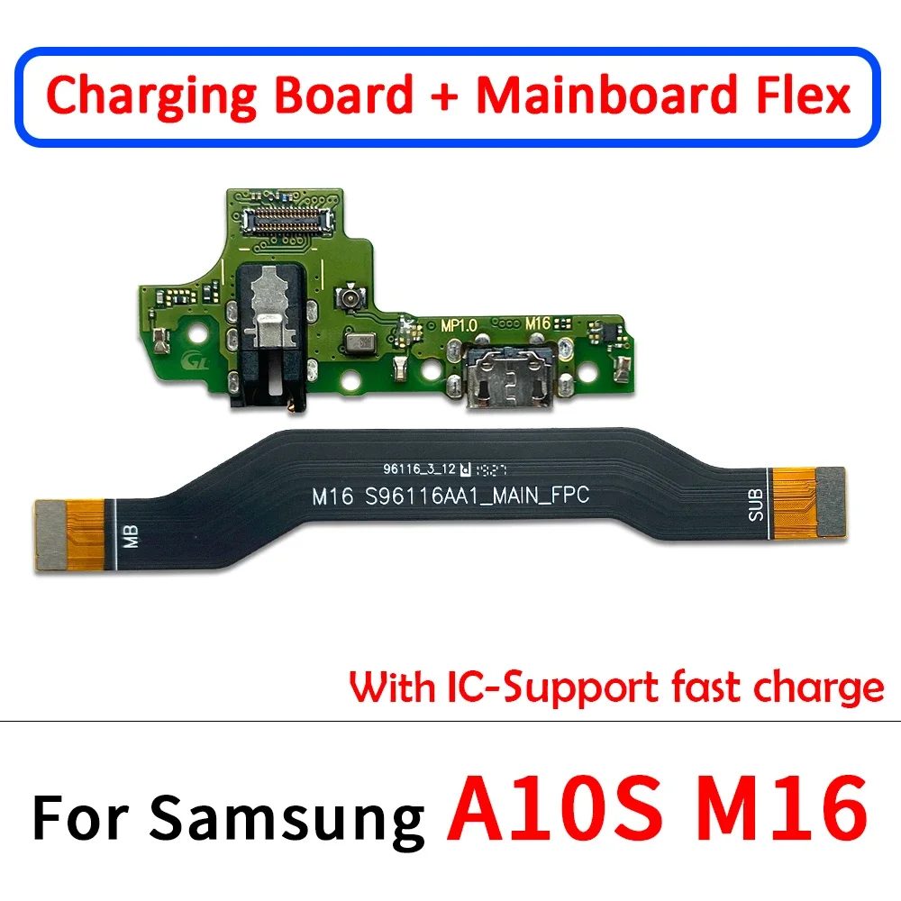 USB With Micro Charging Port Charger Dock Flex Cable With IC Microphone Board For Samsung A10 A10S M15 M16 A20S M12 M14