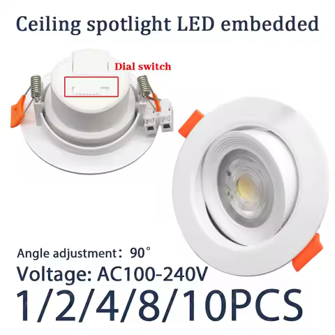1-10pcs LED Change color 3 CCT 3000K 4000K 6000K Ceiling Spotlight product image