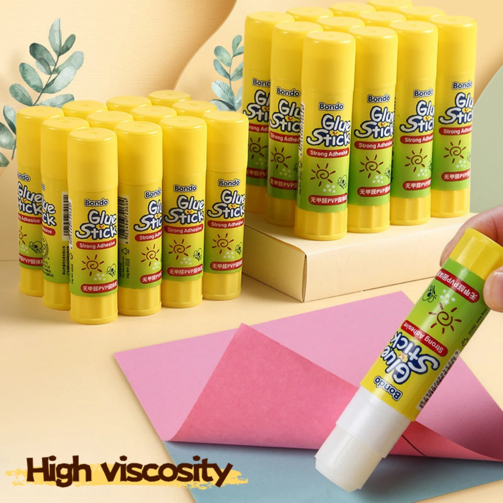 23 جرام الصلبة عصا لصق عالية اللزوجة عصي غراء للطلاب الحرف طالب اللوازم المكتبية الحرفية الغراء PVA عصي غراء