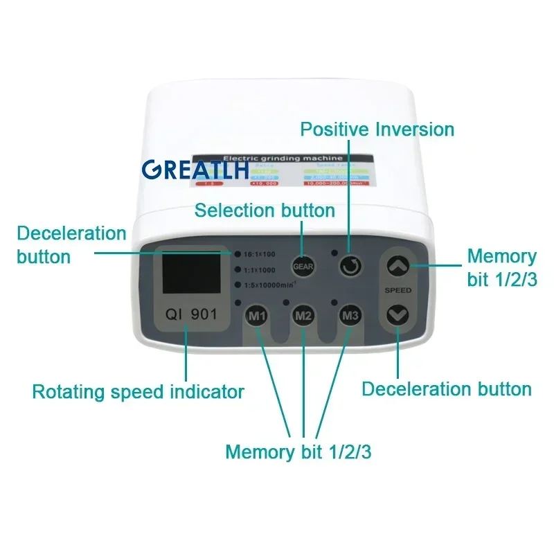 Dental Clinical Brushless LED Micro Motor Can Work with 1:5 1:1 16:1 Contra Angle Dentist Low Speed Handpiece