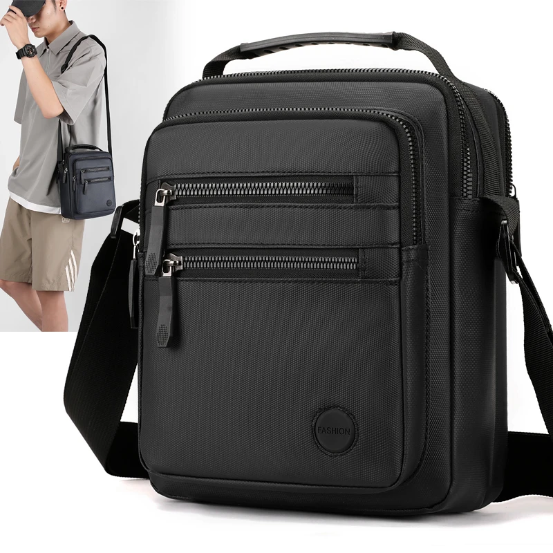 

Multi-Pocket Crossbody Bag for Men, Lightweight Shoulder Bag for Daily Commute & Travel