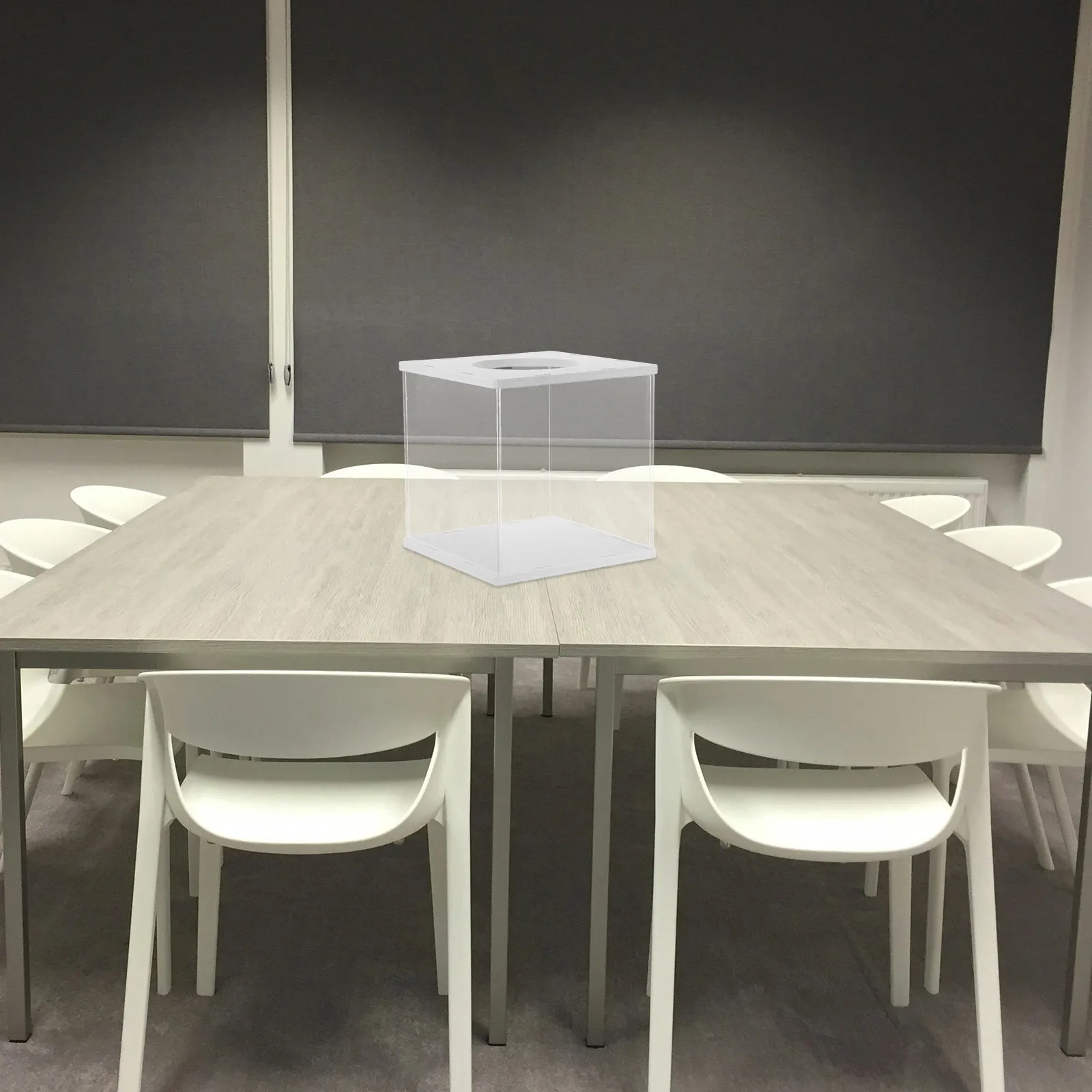 

Transparent Ballot Box Raffle Box Slot Clear Suggestion Voting Charity Donation Fundraising Contest Ticket Storage Container