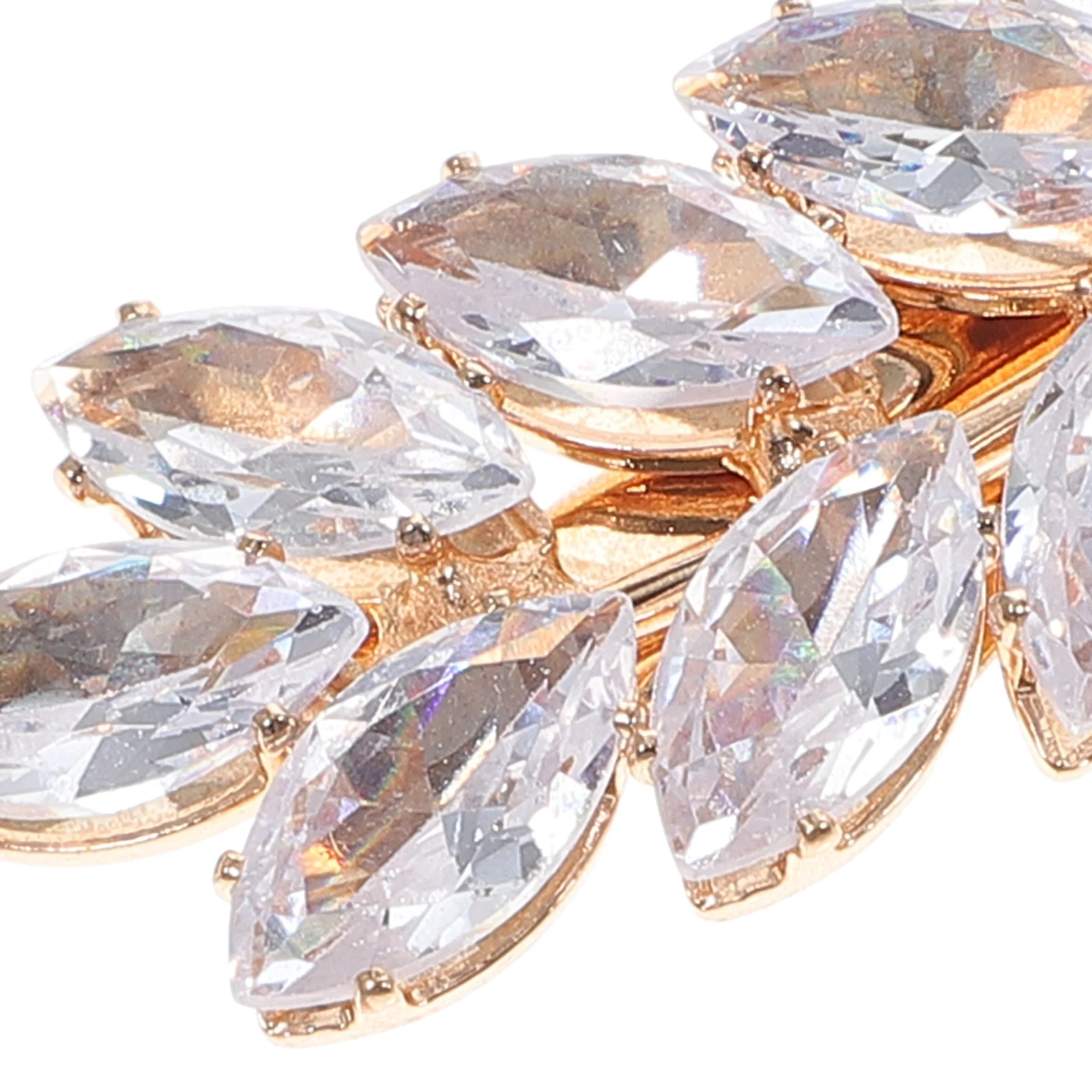 

Rhinestone Hairpin Clip Comfortable Long Wear Wedding Accessories Girls Golden Alloy Hairpins Decorations Spring Barrettes