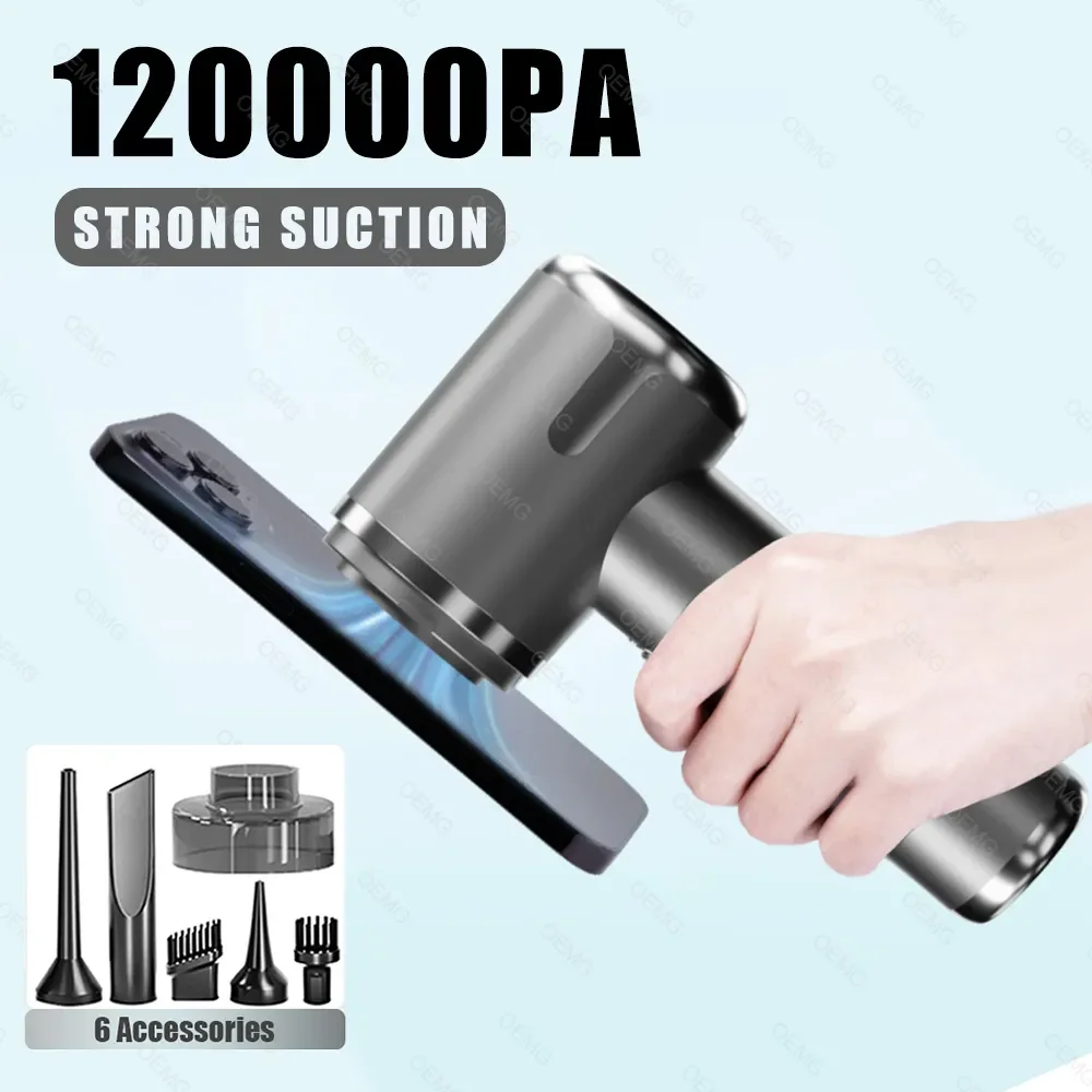 CENRR 120000PA Car Vacuum Cleaner Portable Wireless Car Cleaner Handheld Mini Powerful Cleaner Cleaning Machine Home Appliance