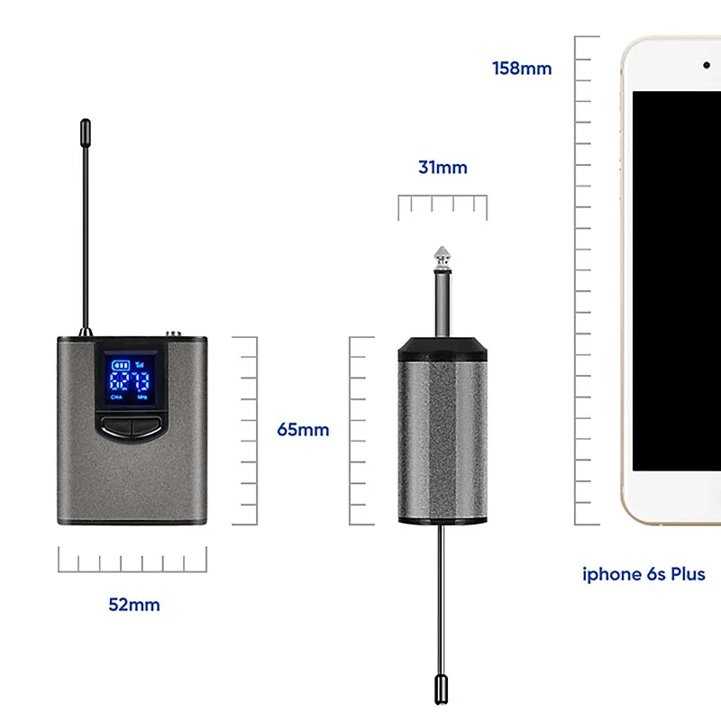 

Portable Wireless Headset Microphone+Lavalier Mic System Teaching Speech Interview Vlog Live Recording