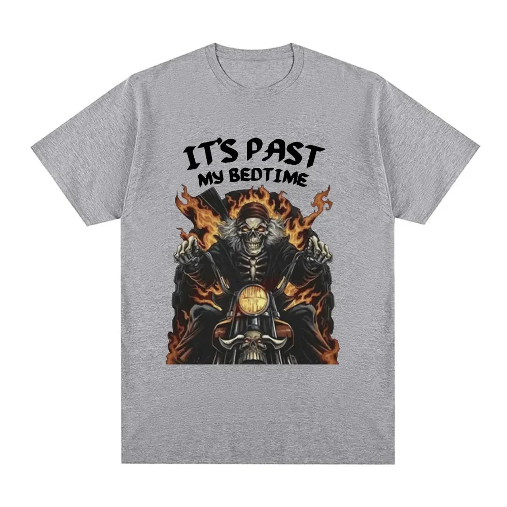 

Funny It's Past My Bedtime Skeleton Meme T-shirt Men Cotton Short Sleeve T Shirt Fashion Casual Vintage Cozy Oversized T-shirts