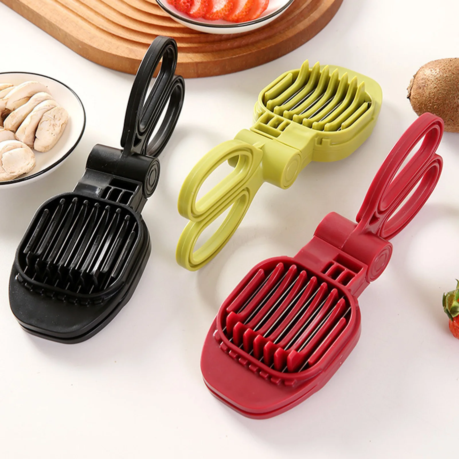 Strawberry Slicer Stainless Steel Strawberry Cutter Multifunctional Fruit Egg Slicer Creative Fruit Cutter Tool Kitchen Gadget - view 4