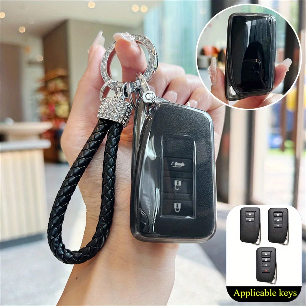 TPU Car Key Case Cover for Lexus ES300h ES350 GS350 GS450h IS200t IS300 IS350 LX570 NX200t NX300h RC350 RX350 RX450h 2013-2021