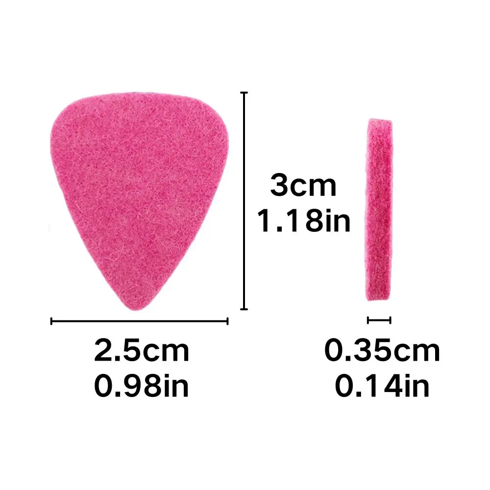 6/12/20pcs Random Color Felt Guitar Plectrums Bulk Lightweight Picks Stringed Instrument Accessory YMY