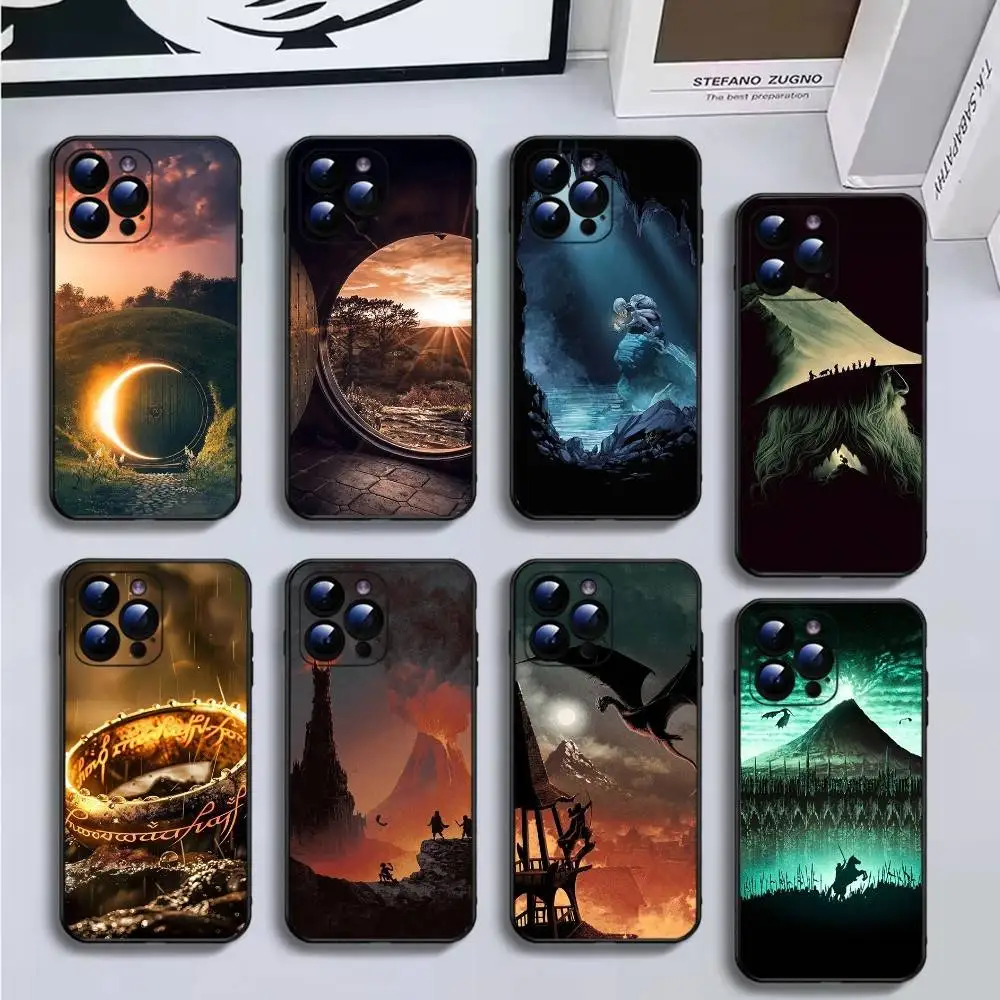 

The Lord of the R-Rings Phone Case For iPhone16,15,14,13,12,11 Plus,Pro Max,XS,X,XR,SE,Mini,8,7,Soft Black Cover