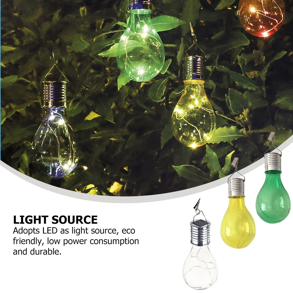 

5pcs Solar Powered Bulb Decorative Light Waterproof Outdoor Hanging Garden LED Solar Light for Areas Without Electrical Supply