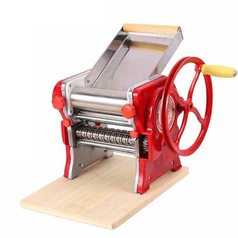 Hand-Cranked Noodle Pasta Dumpling Press Maker Machine Portable Commercial Manual Dough Roller Sheeter