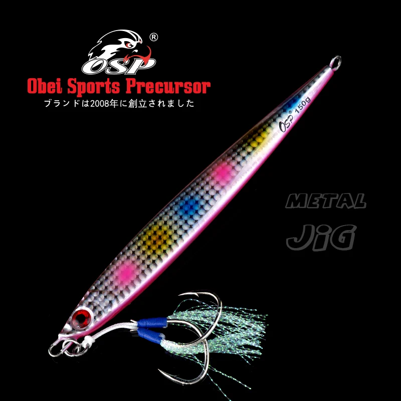 OSP 100-150g Metal Jig Obei Fishing Lure Laser Luminous Sea  Lures Artificial Hard Bait Sinking Wobbler Saltwater Fishing