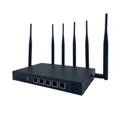 Enrutador Gigabit WIFI6 de 1800Mbps, enrutador Industrial de banda Dual 5g, Puerto RJ11, con ranura para tarjeta SIM, antena de 6x5dBi
