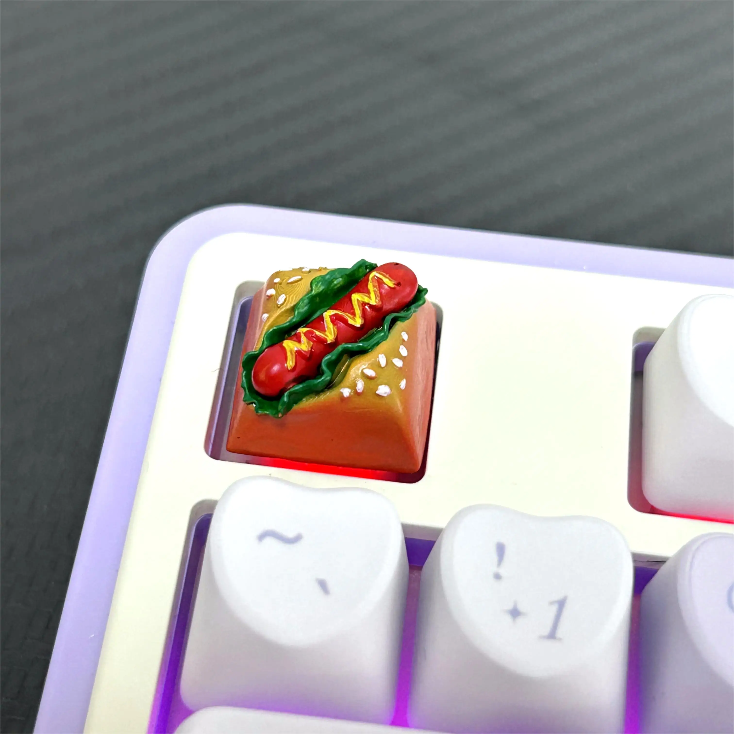 1 Piece Personalized Resin Food Theme Keycap Creative Hamburger Hot Dog Chocolate Customized Mechanical Keyboard Keycaps