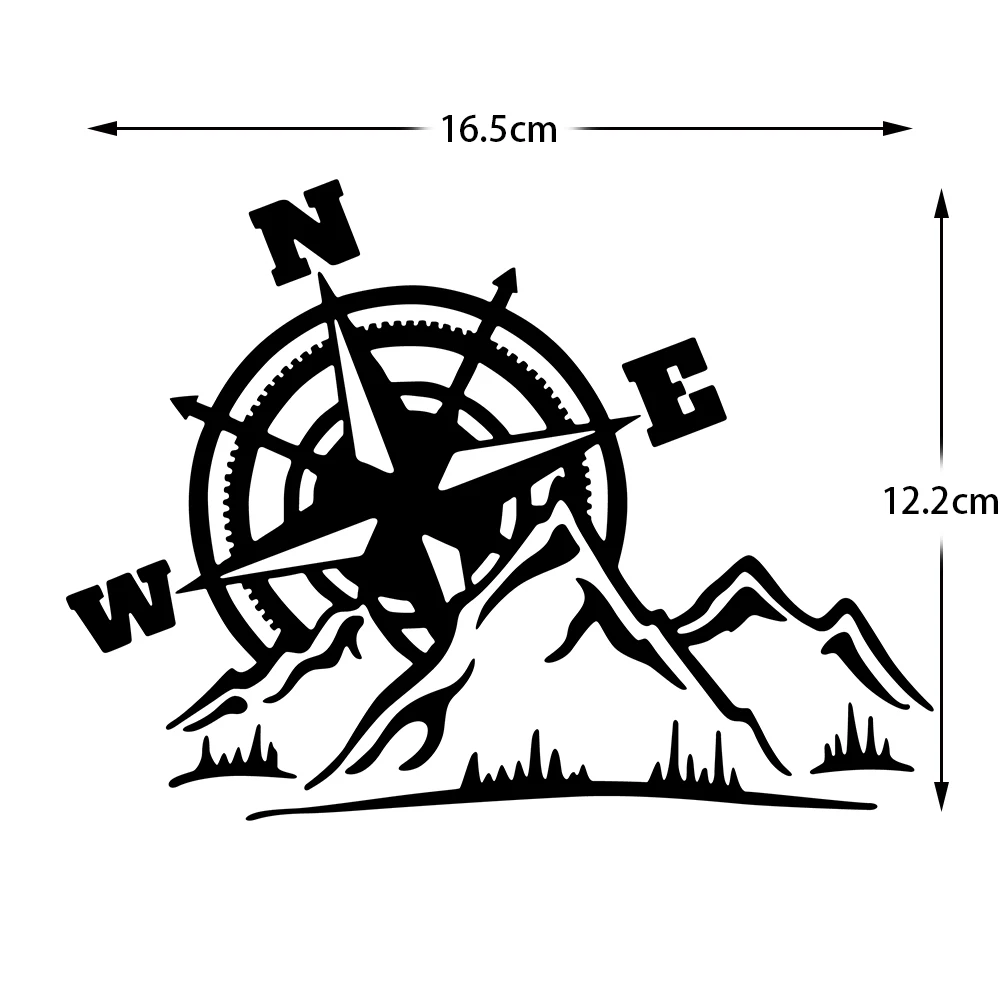 Naklejki na motocykl kompas winylowy odblaskowy kask dekoracja naklejka górska akcesoria do modyfikacji do drzwi samochodu