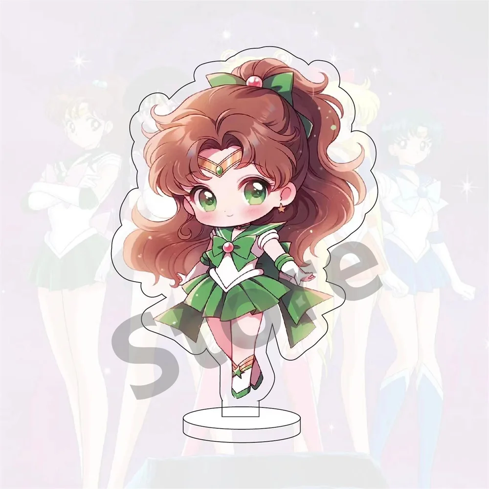 Cute Anime Sailor Moon Acrylic Stand Model Cosplay Characters Ornament Desktop Gift Collection 10CM