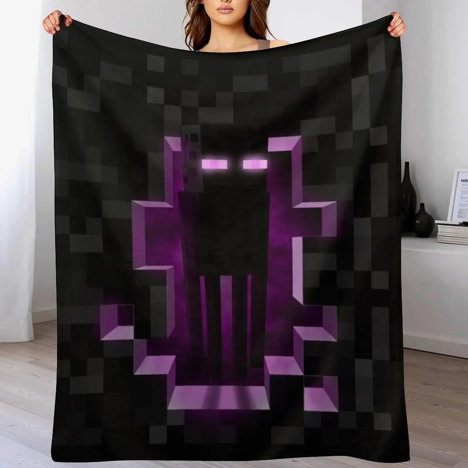 Enderman Minecrafter Enderdragon Throw Blanket Softest Decorative Sofa Blankets