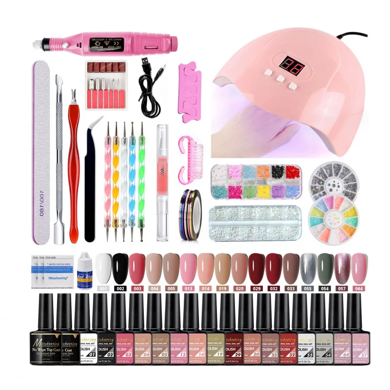 

Portable Electric Nail Drill Machine LED Drill Nail Tips Polishing Tools Colorful Nail Polish