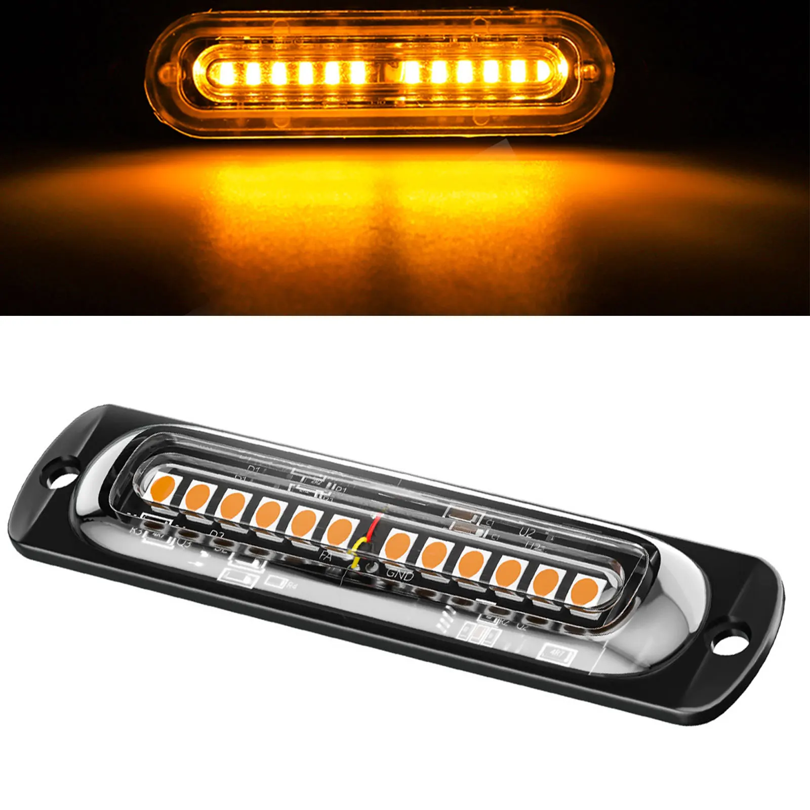 12 светодиодов, 36 Вт, автомобильный стробоскоп