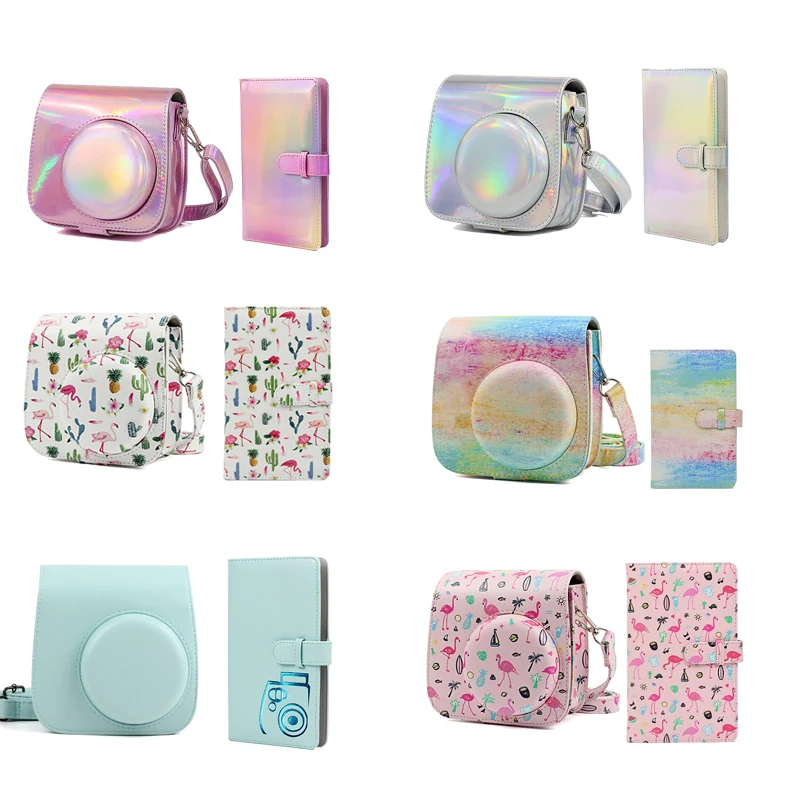 Fujifilm Instax Mini 11 Camera Accessory Artist Oil Paint PU Leather Instant Camera Shoulder Bag Protector Cover Case Pouch