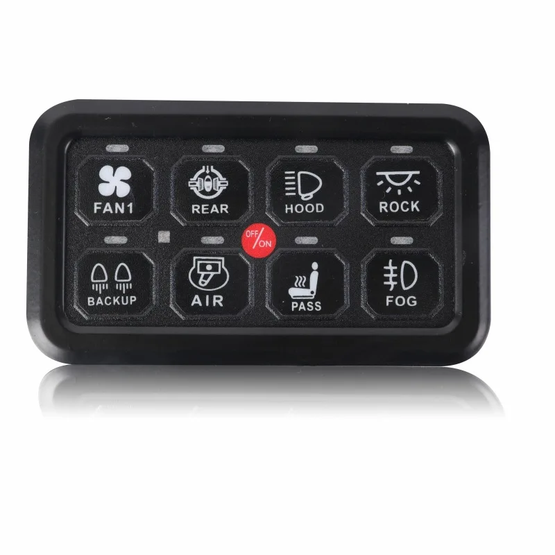 

8 Gang Switch Panel Automatic Dimmable LED Touch Control Electronic Relay System Car Universal for Truck Boat Marine Caravan