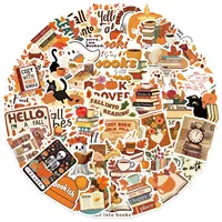 50/100PCS Cartoon Autumn Season Bookworm Graffiti Stickers Decoration Guitar Notebook Luggage DIY Waterproof 6