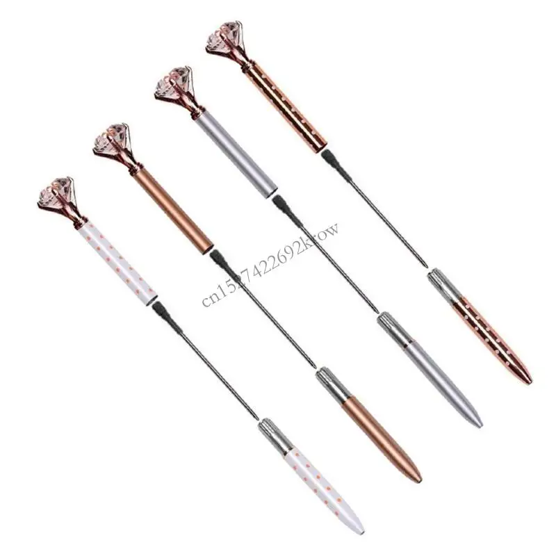 R9CB High-Quality Crystal Diamond Hat Model Business Office School Stationery Ballpoint Pen New Financial Ballpoint Pens