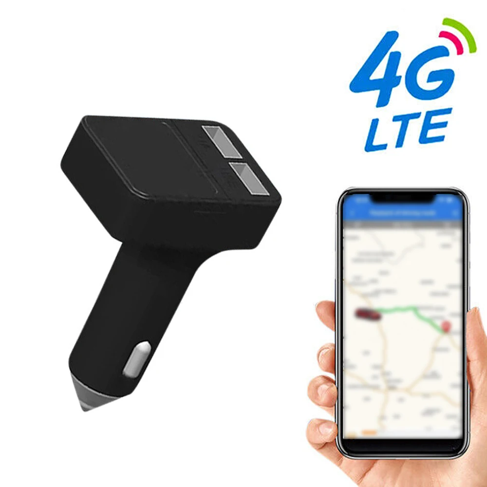 

Автомобильный GPS-трекер с двумя USB-портами, 4G выходное зарядное устройство, мини-локатор 12 В, устройство отслеживания в режиме реального времени, 180 дней записи, хранилище