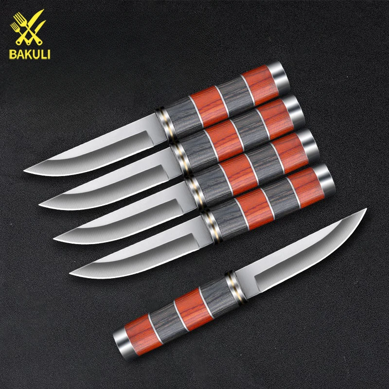 

BAKULI Meat specific knife, portable small knife with scabbard, thickened bone picking knife, high hardness dining knife