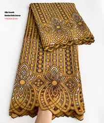 Silk Handcut Guipure Lace Embroidery African George Voile Fabric Skin Friendly Sewing Middle East Abaya