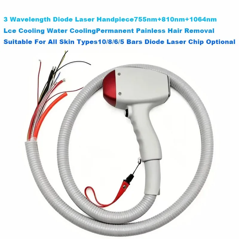 Laser Handle 755/810/1064nm 3 Wavelength diode ND YAG Laser Handpiece For Hair Removal Picosecond Beauty Machine view 5