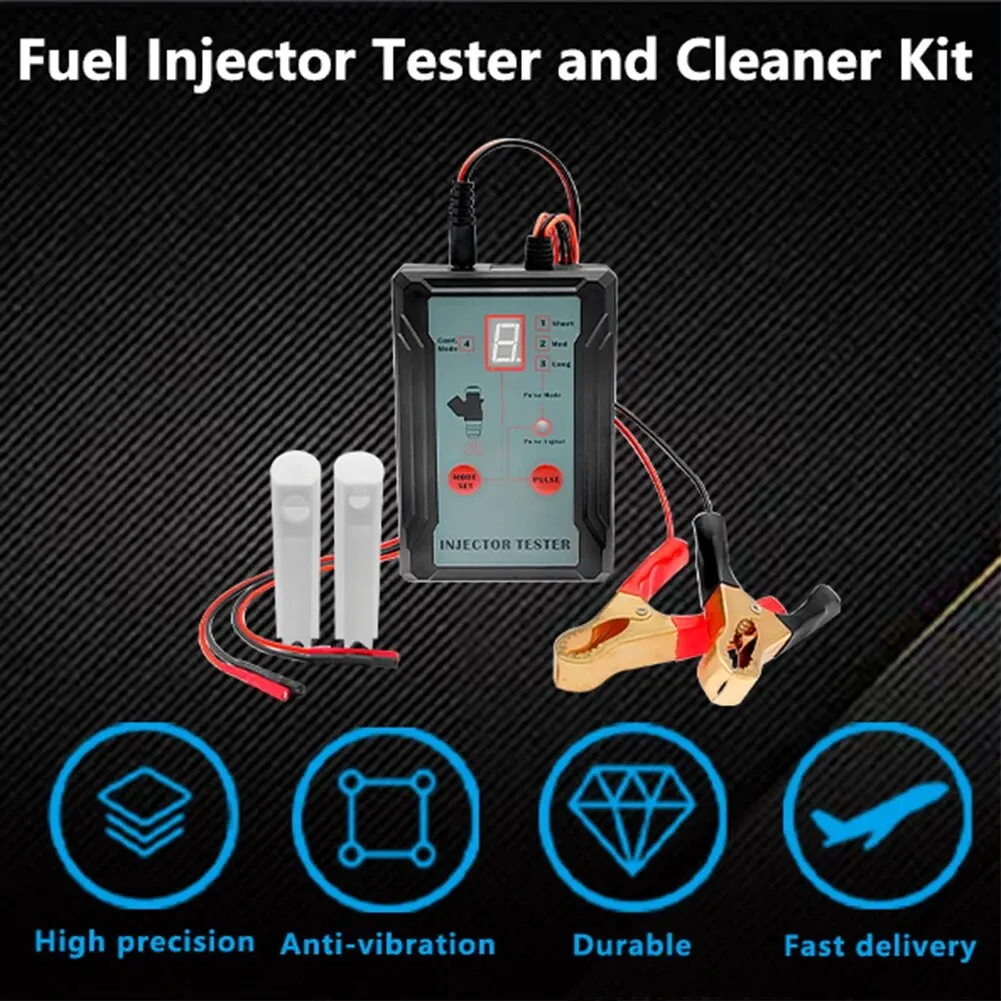 Upgraded Fuel Injector Tester & DIY Cleaning Tool - Test Two Injectors Simultaneously 8 Pulse Power Drive Mode