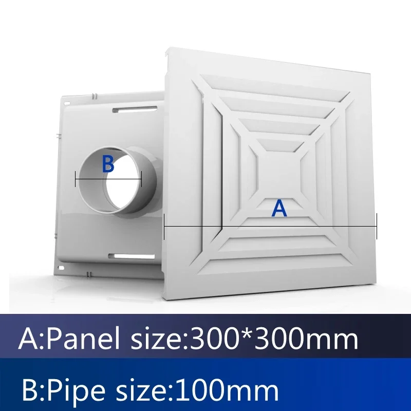 統合天井300*300アルミニウム合金フレッシュエアスクエアエキゾーストカバーアウトレットダクトグリル防食取り付けが簡単