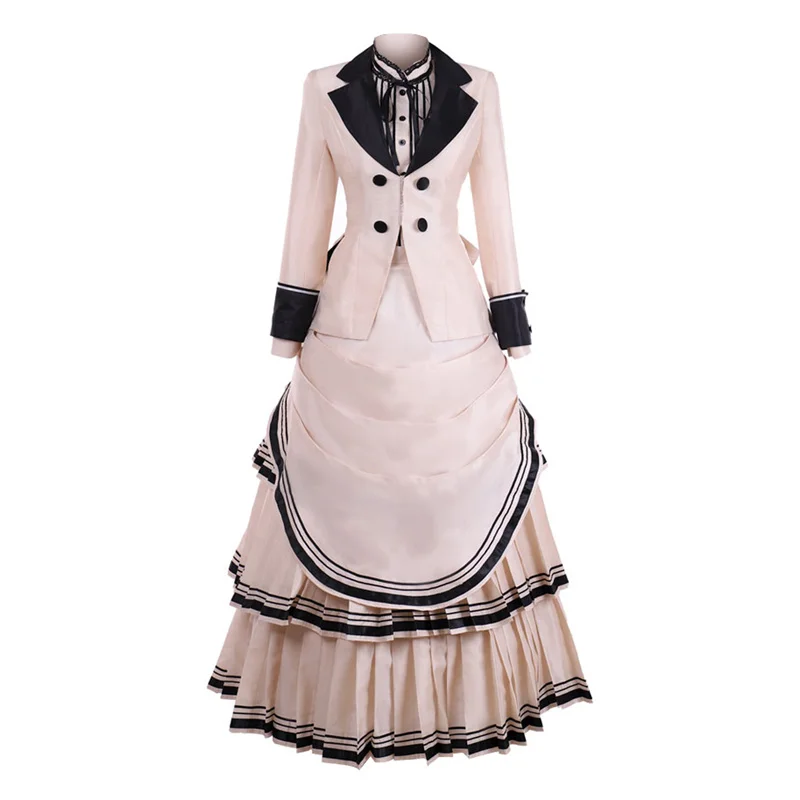 

White Southern Bell Victorian Ball Gown Wedding Party Dress Women Civil War Dress Reenactment Stage Costume