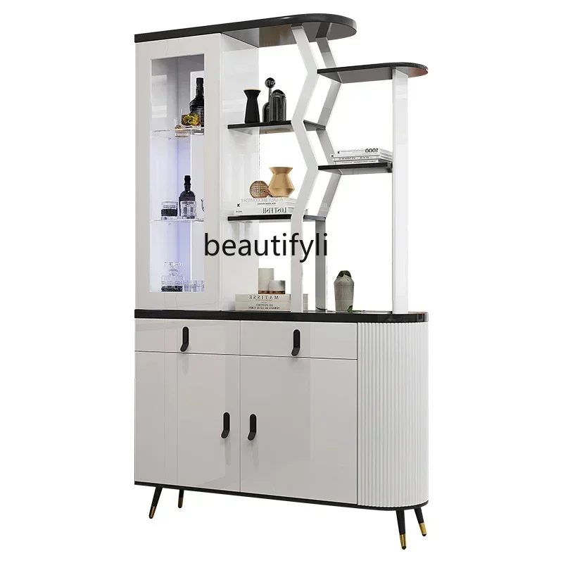 

LX*Home entrance cabinet shoe cabinet integrated Italian light luxury room hall cabinet modern simple screen partition